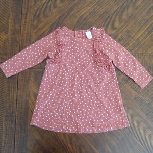 Nordstrom Baby girl long sleeve cotton dress size 9 months